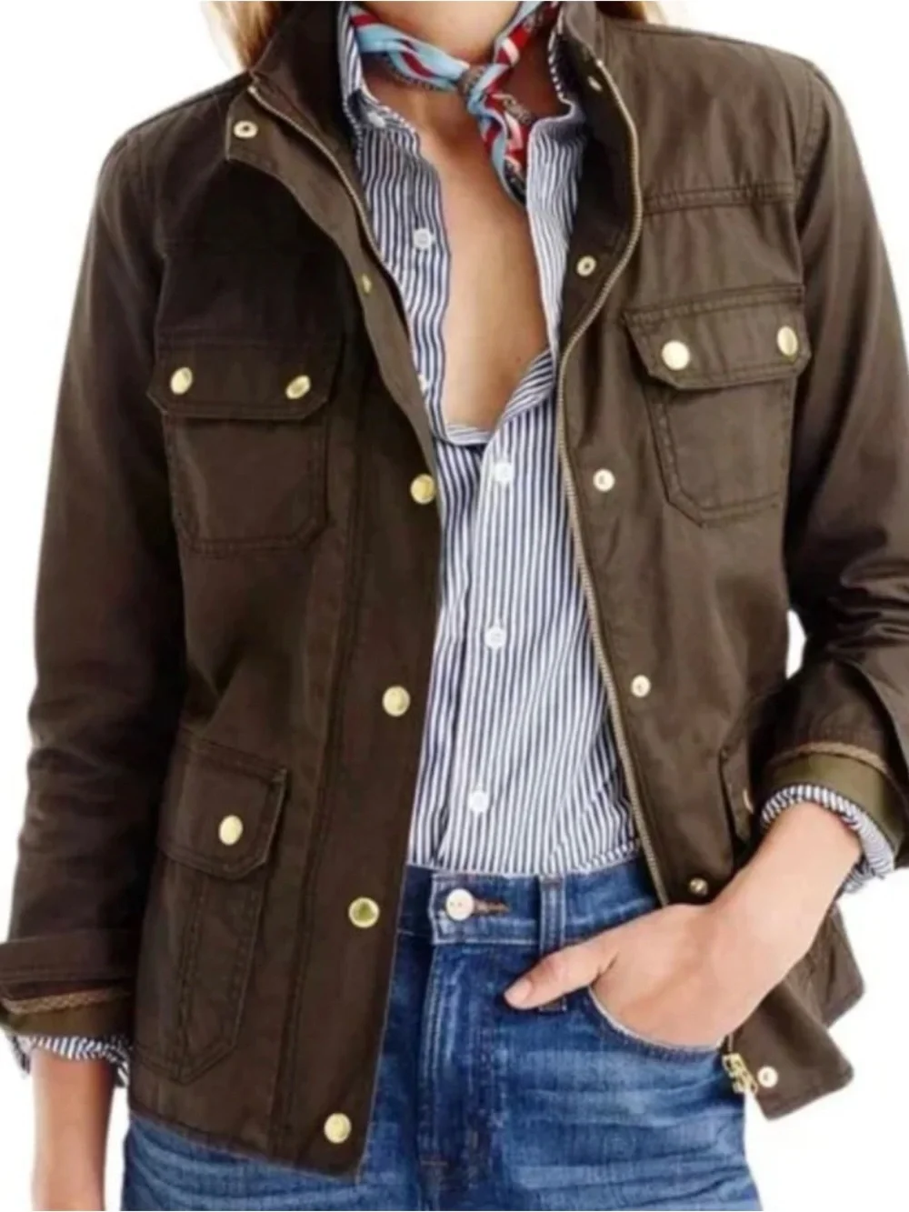 J. Crew olive utility